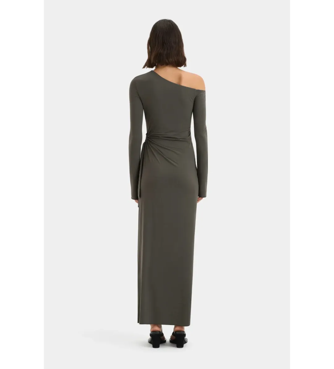 Sir the Label Hana Tie Maxi Dress Charcoal Size 2/AU 10 for rent on The Volte - main image