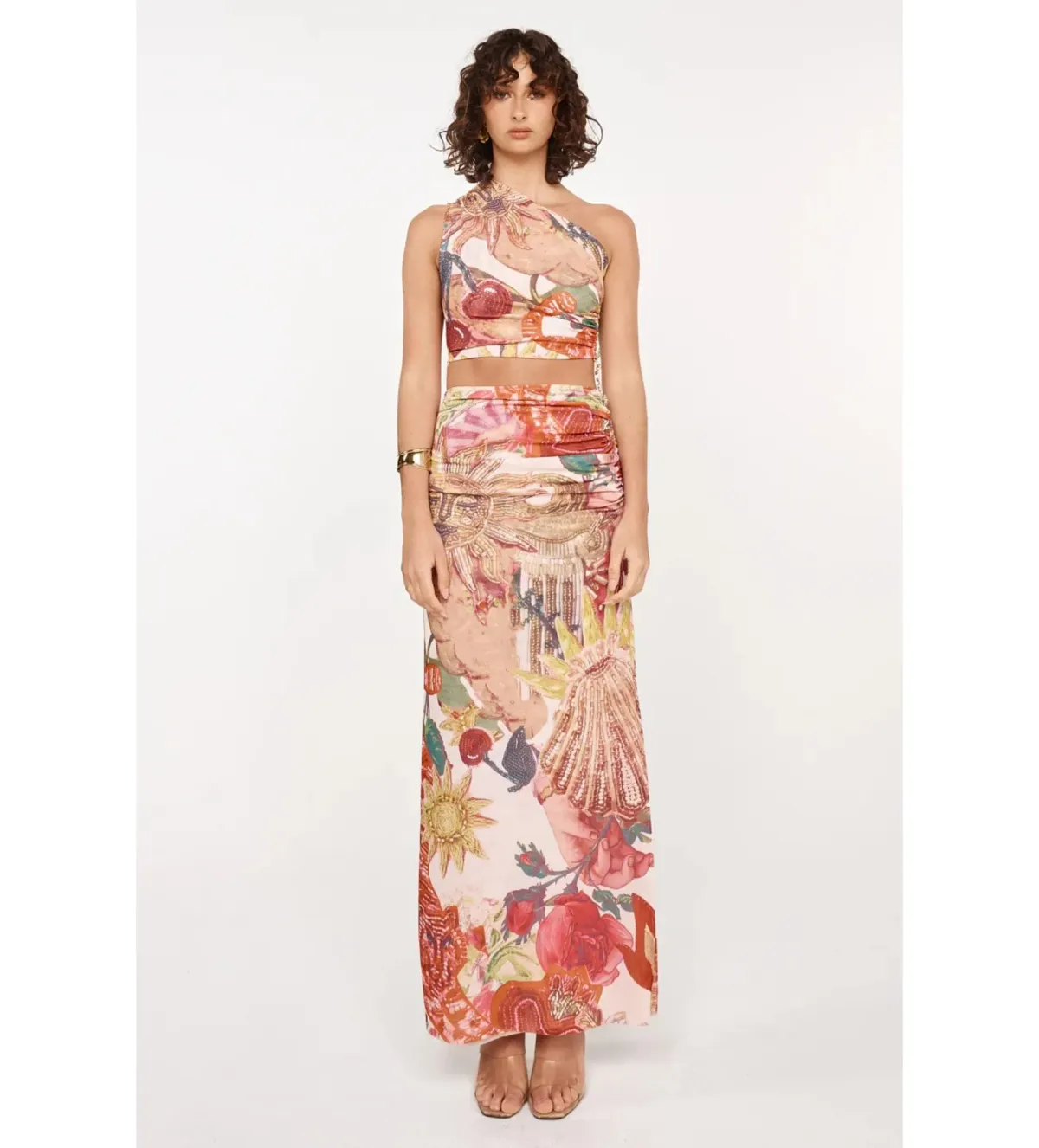 She is OLLÁ Ophelia Maxi Dress Victor Print Size AU 8 for rent on The Volte - main image