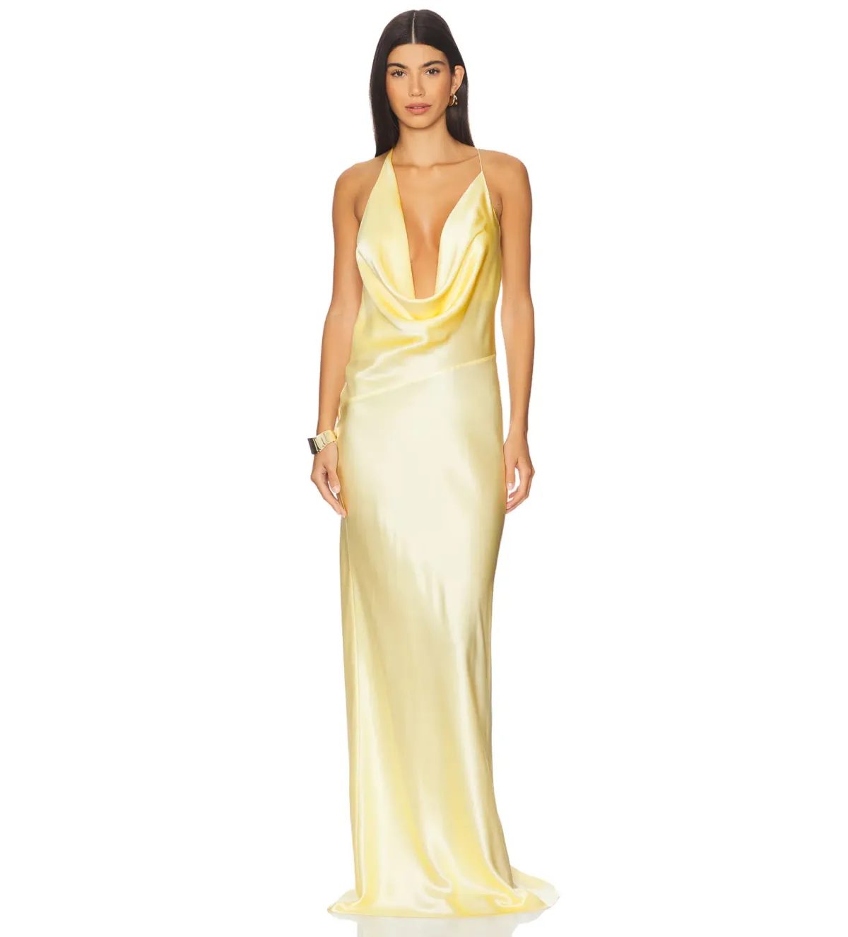 Natalie Rolt Gabi Gown in Lemon Size 6 for rent on The Volte - main image