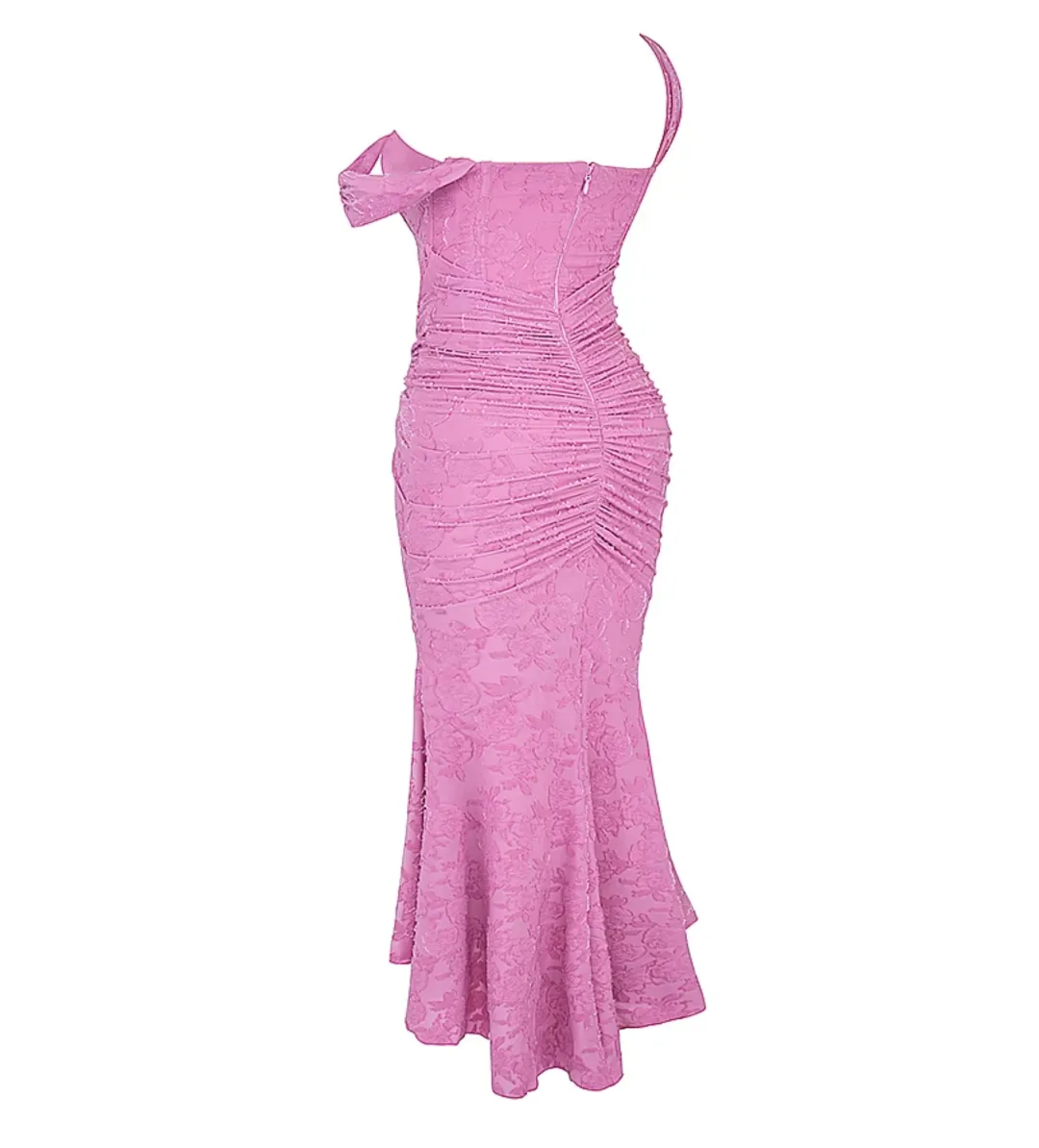 House of CB Cesca Maxi Dress Rose Pink Floral Size 8 for rent on The Volte - main image