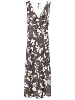 Faithfull The Brand Amiens Maxi Dress in Brown Print Size XS / AU 6 for rent on The Volte - image 5