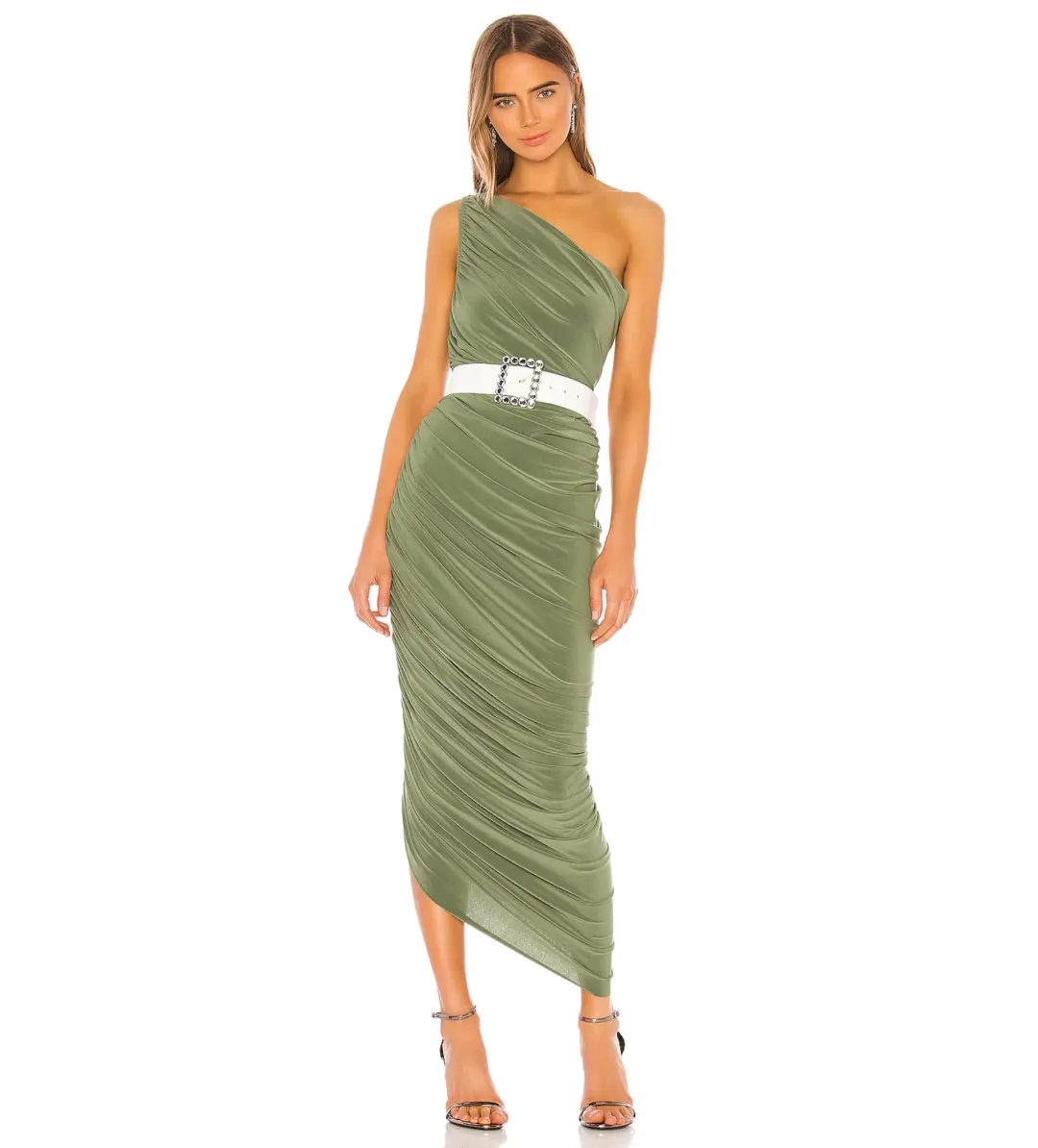 Norma Kamali Diana Gown in Celadon Size M / AU 10 for rent on The Volte - main image