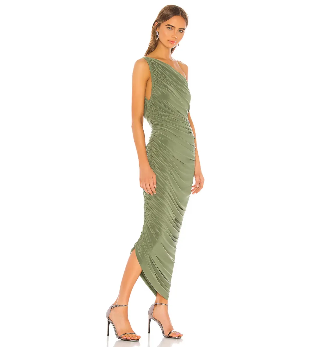 Norma Kamali Diana Gown in Celadon Size M / AU 10 for rent on The Volte - main image