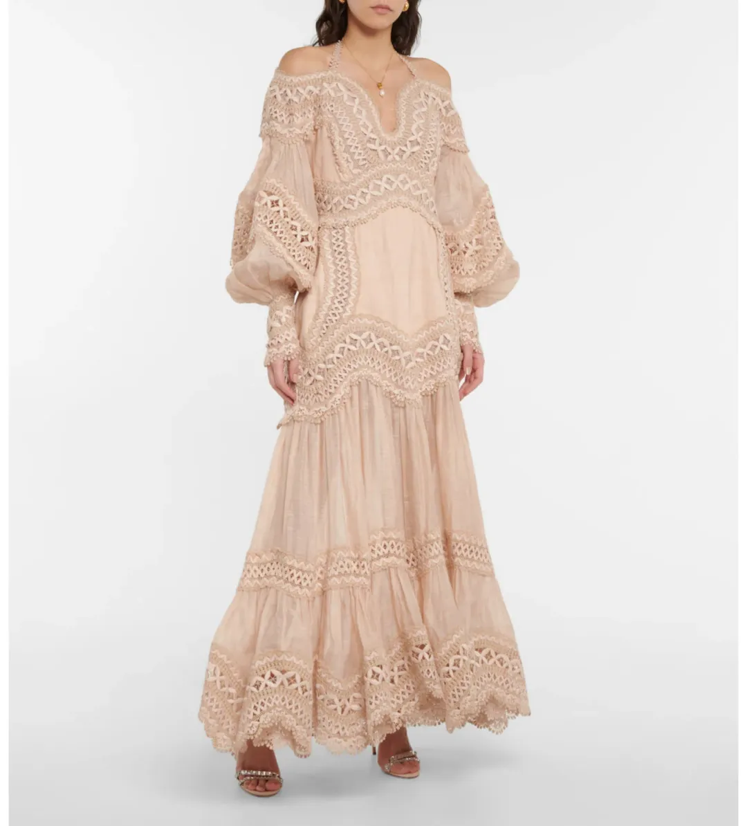 Zimmermann The Postcard Embroidered Dress in Ballet Size 12/M for rent on The Volte - main image