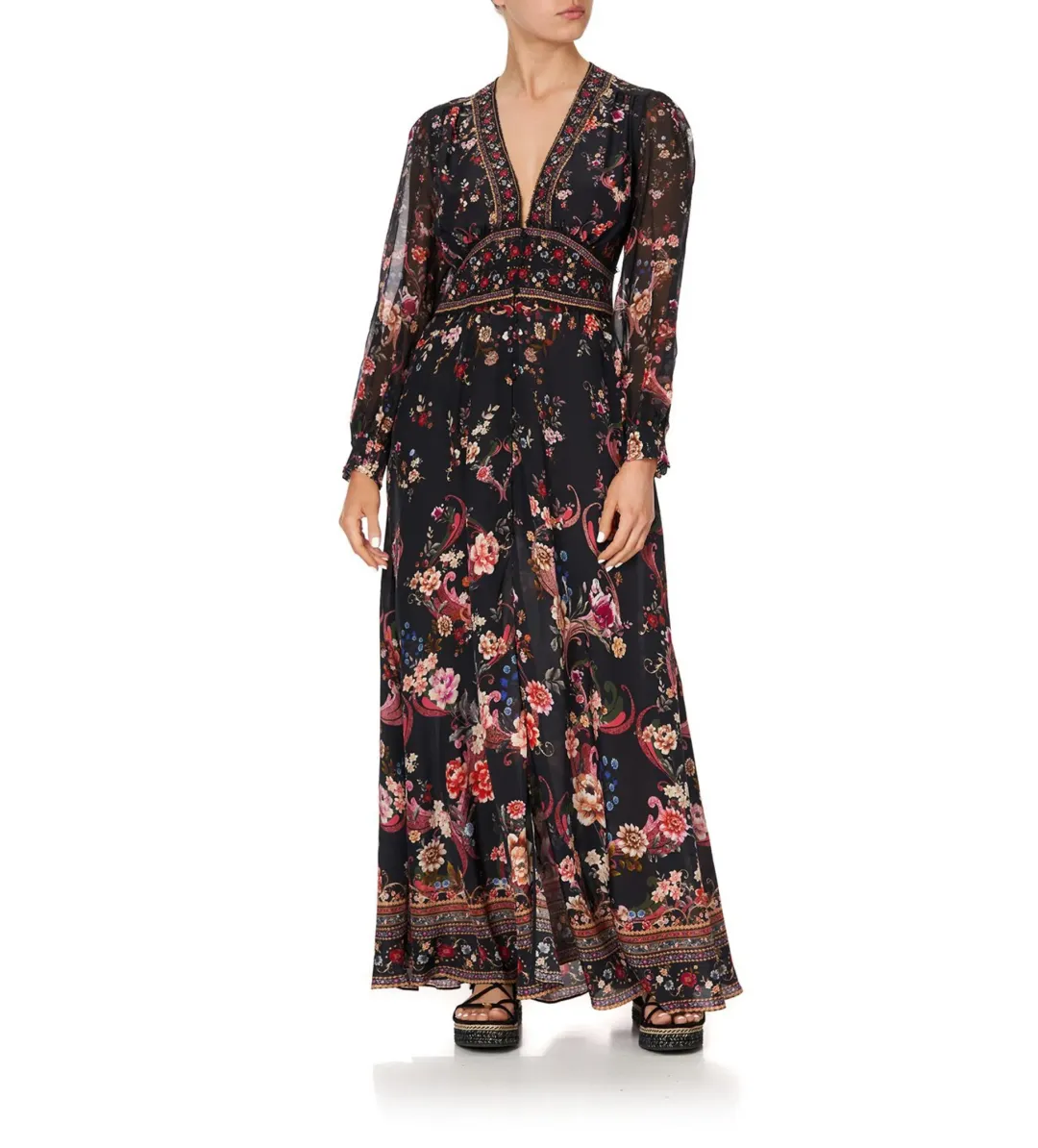 Camilla A Girl Like You Button Dress With Shaped WaistbandSize XXXL/Au 20  for rent on The Volte - main image