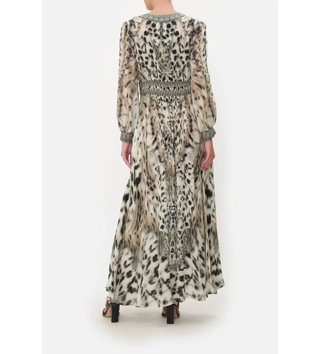 Camilla Snow Whispers Button Dress With Shaped Waistband  Size S/Au 10  for rent on The Volte - main image