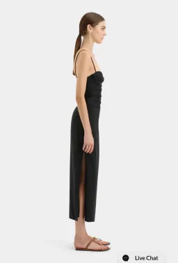 Sir the Label Noemi Balconette Midi Dress in black Size AU 8 for rent on The Volte - image 2