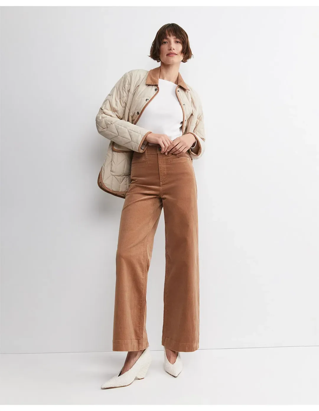 Sportscraft Cleo Cord Wide Leg Jean Camel Size AU 14  for rent on The Volte - main image
