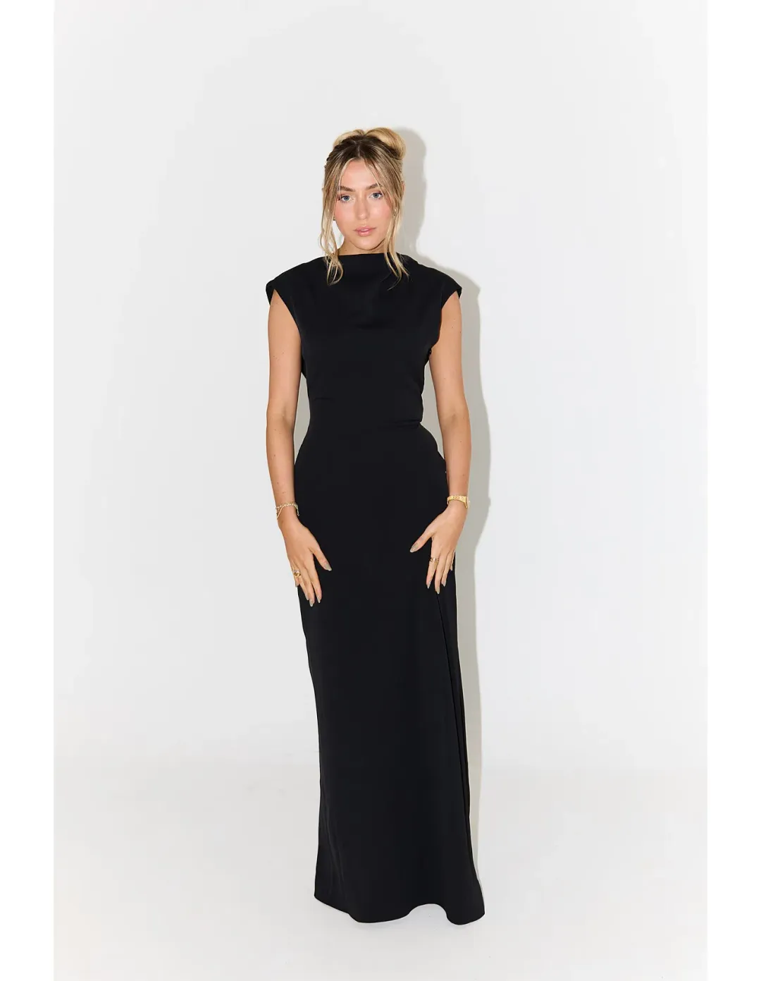 Odd Muse The Ultimate Muse Drape Maxi Dress Black Size 8 for rent on The Volte - main image