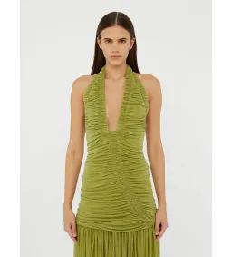 Christopher Esber Orion Gown in Green Olive Size S / AU 8 for rent on The Volte - image 4