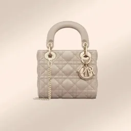 Christian Dior Mini Lady Dior Beige Cannage Lambskin bag for rent on The Volte - image 1