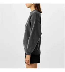 Anine Bing Spencer Sweatshirt Hearts Washed Black Size XS / AU 6 for rent on The Volte - image 2