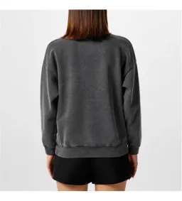 Anine Bing Spencer Sweatshirt Hearts Washed Black Size XS / AU 6 for rent on The Volte - image 3