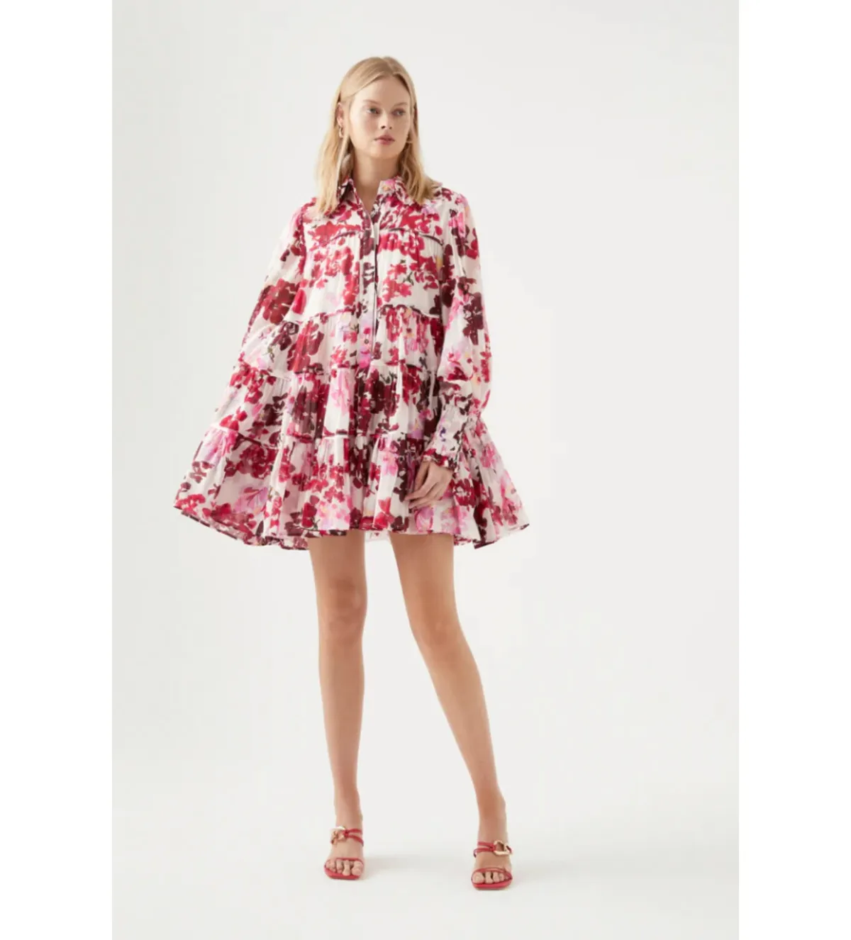 Aje Wilderness Smock Dress in Multi Size AU 6  for rent on The Volte - main image