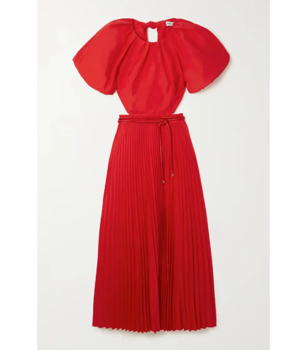 Rebecca Vallance Puff Sleeve Open Back Dress Red Size AU 6 for rent on The Volte - main image