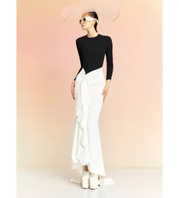 Solace London Nia Maxi Dress Black and Cream Size 8 for rent on The Volte - image 2