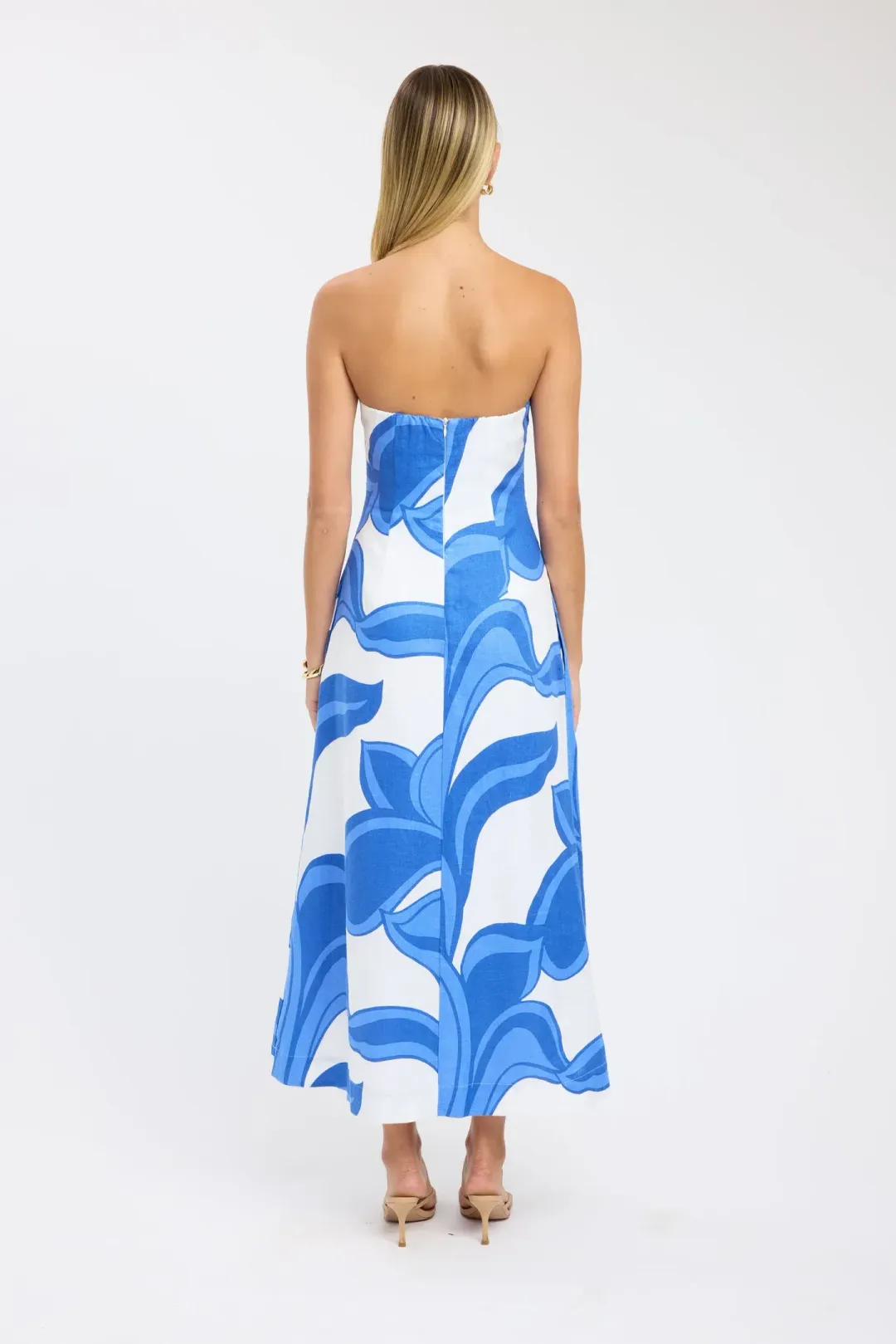 Kookai Zani Strapless Maxi Dress Multi Size 8 for rent on The Volte - main image
