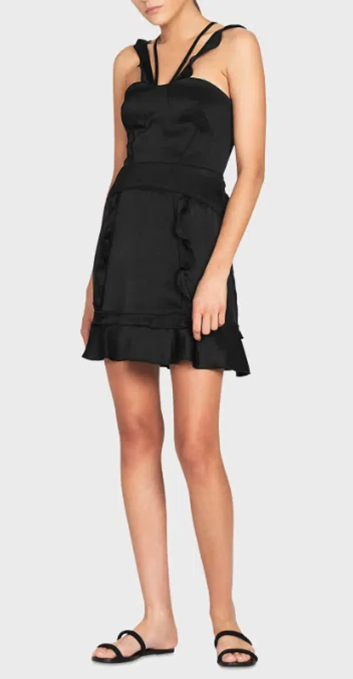 Camilla and Marc Sentry Mini Dress Black Size 8 for rent on The Volte - main image