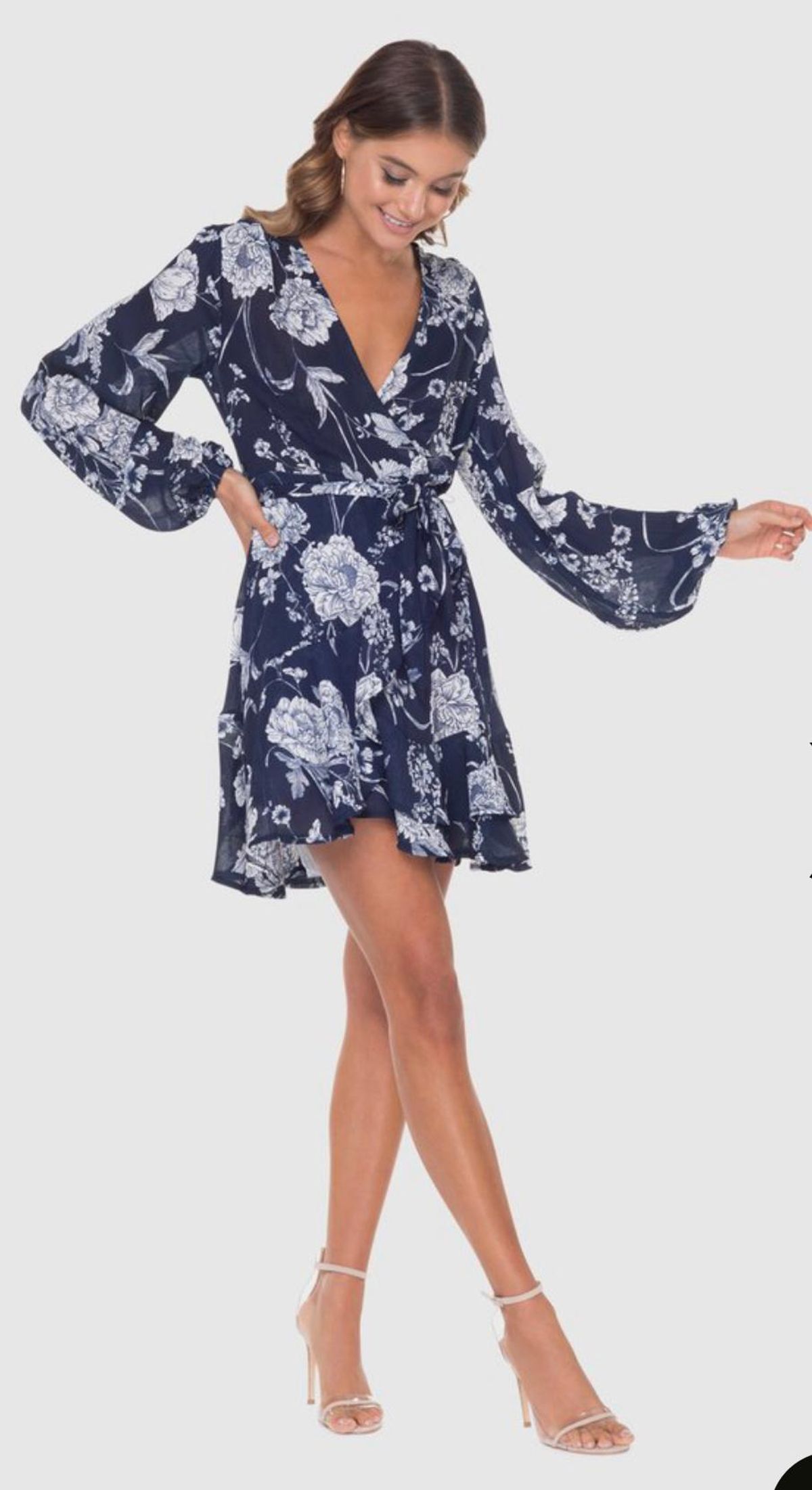 Pilgrim For The Love Mini Dress Floral Size 10 for rent on The Volte - main image