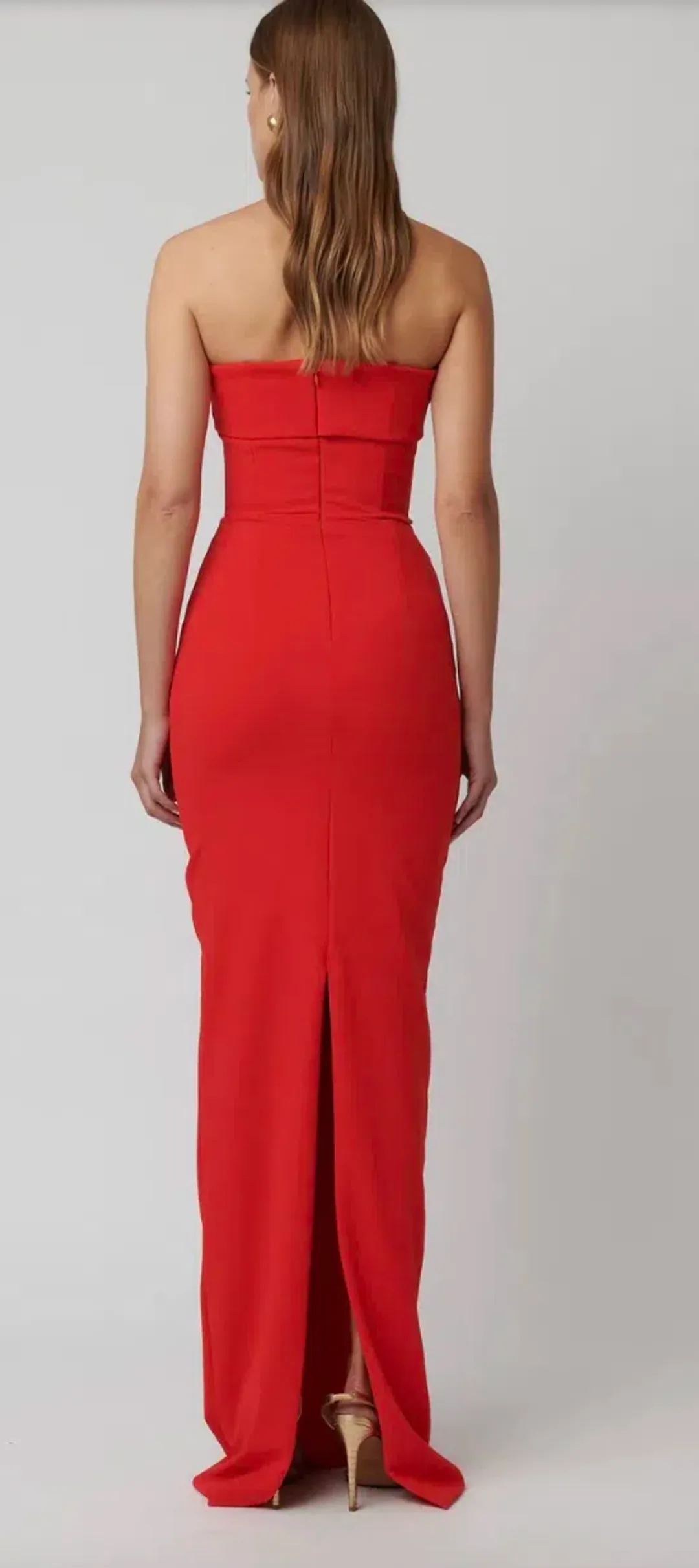 Effie Kats Monroe Gown Cherry Size 10 for rent on The Volte - main image
