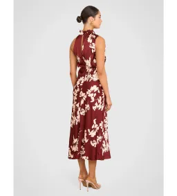 Pilgrim Theodore High Neck Midi Dress Floral Size AU 10 for rent on The Volte - image 4