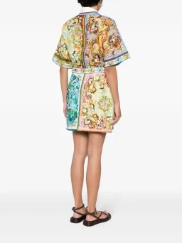 Alemais Dreamer Mini Shirt Dress Multi Print Size 10 for rent on The Volte - image 3