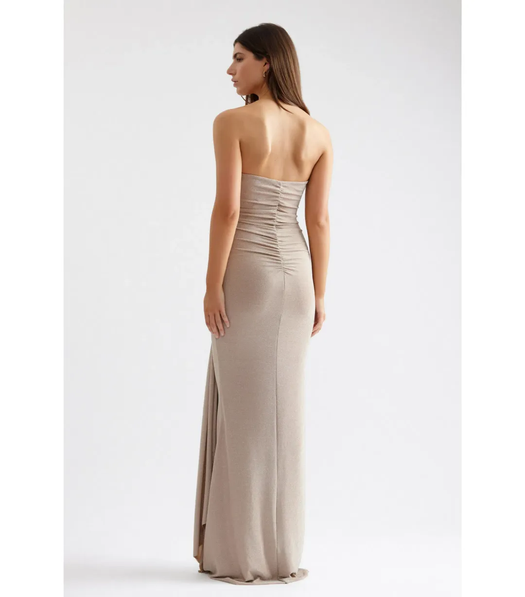 Lexi Tiffany Dress Maxi Champagne Size AU 8 for rent on The Volte - main image