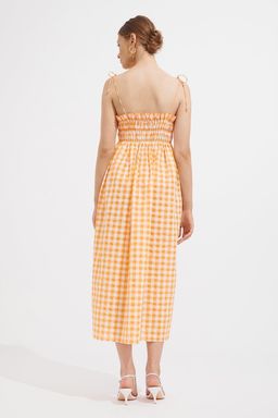 Steele - Sierra Dress - Papaya Check - Size 10 for rent on The Volte - image 4