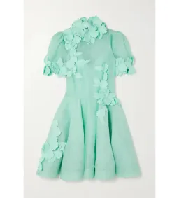 Zimmermann	High Tide Lift Off Flower Mini Dress Mint Size 3/Au 14  for rent on The Volte - image 2