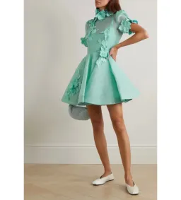 Zimmermann	High Tide Lift Off Flower Mini Dress Mint Size 3/Au 14  for rent on The Volte - image 1