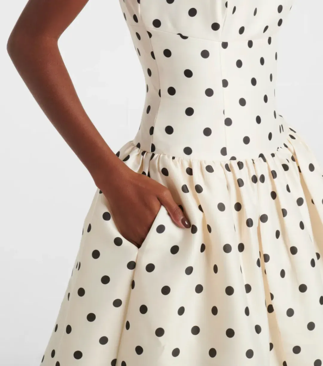 Self Portrait Polka-dot Taffetta Corset Dress Size 12 for rent on The Volte - main image