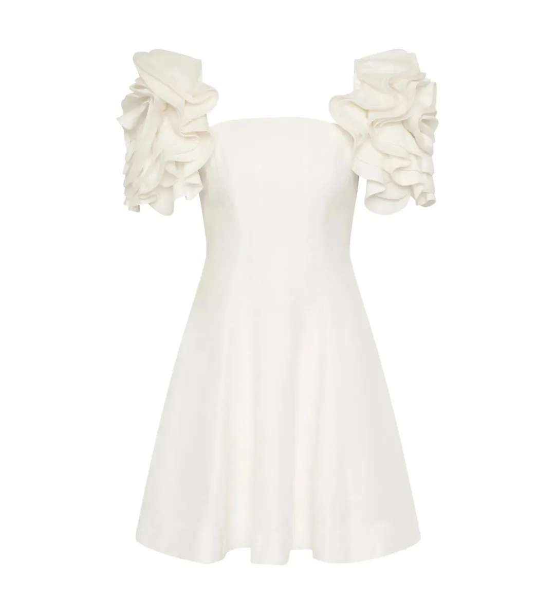 Aje Twyla Mini Dress Ivory Size AU 8 for rent on The Volte - main image