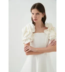 Aje Twyla Mini Dress Ivory Size AU 8 for rent on The Volte - image 5