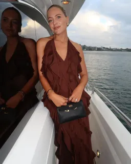 Anna October Reneta Ruffle Maxi Brown Size AU 10 for rent on The Volte - image 5