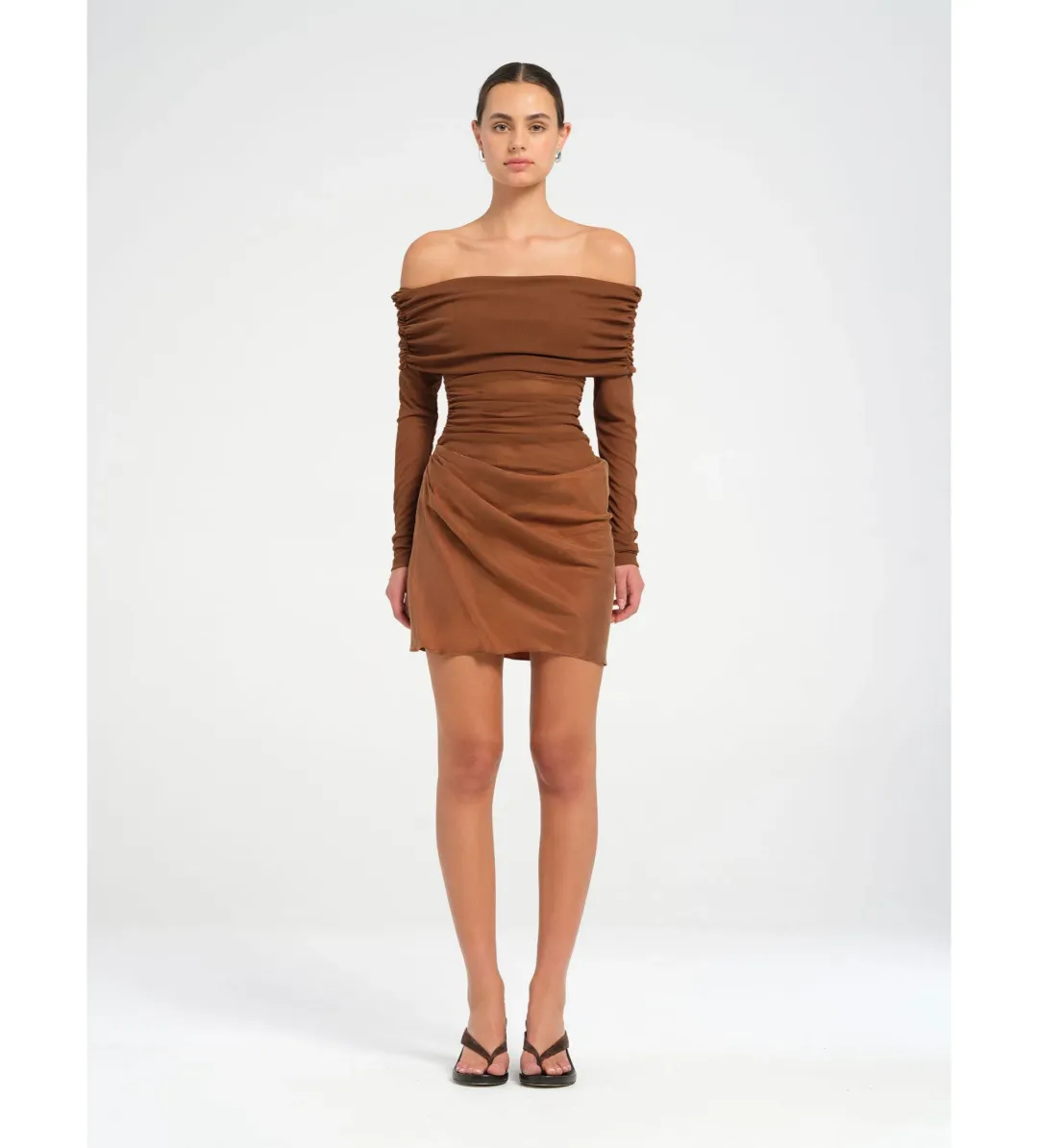 Benni Luca Mini Dress  in Cocoa Size 10 for rent on The Volte - main image