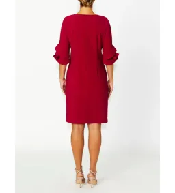 Anthea Crawford Rosie Flame Knee-Length Dress Red Size AU 14 for rent on The Volte - image 3