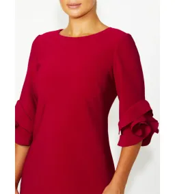 Anthea Crawford Rosie Flame Knee-Length Dress Red Size AU 14 for rent on The Volte - image 4