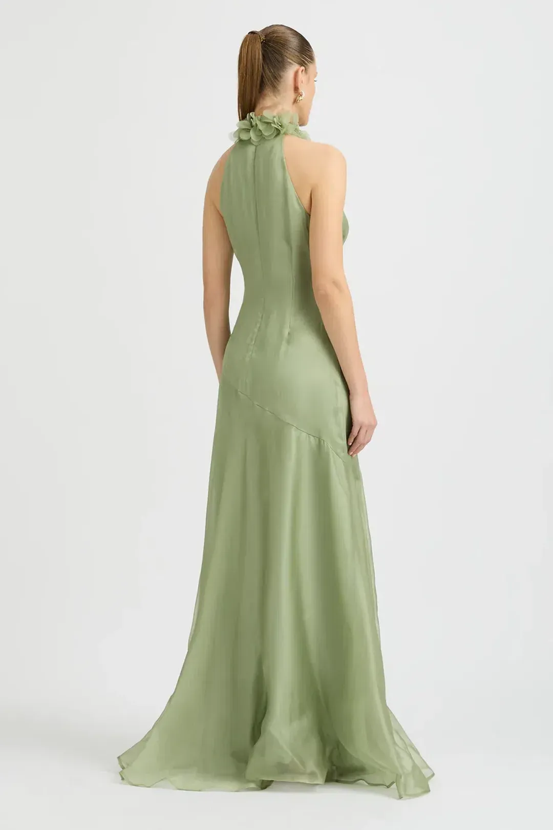 Sonya Moda Noelle Dress Maxi Green Moss Size AU 16 for rent on The Volte - main image