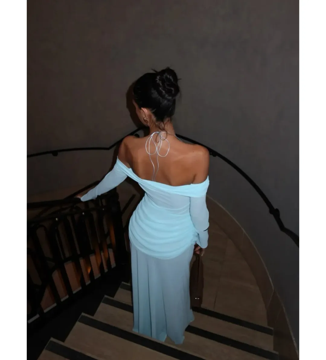 Natalie Rolt Emily Gown in Baby Blue Size 0 / AU 6 for rent on The Volte - main image