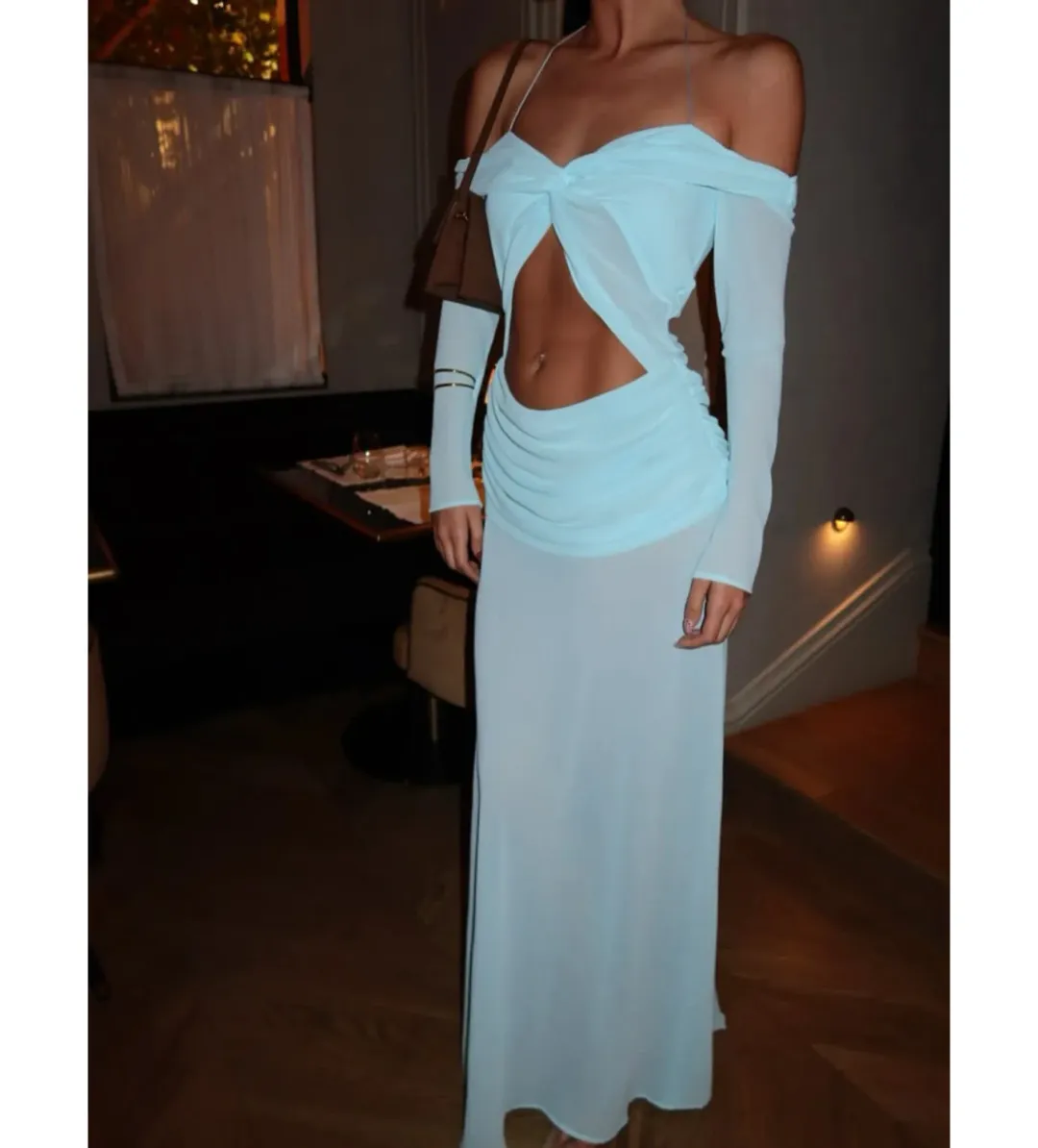 Natalie Rolt Emily Gown in Baby Blue Size 0 / AU 6 for rent on The Volte - main image