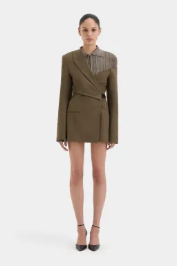 SIR the Label Sartoria Mini Dress Green Size 1 / AU 8 for rent on The Volte - image 1