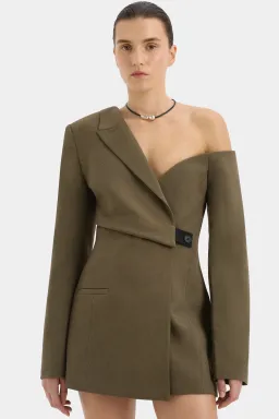 SIR the Label Sartoria Mini Dress Green Size 1 / AU 8 for rent on The Volte - image 4