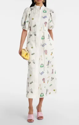 Alemais Play Embroidered Shirtdress in White Size 10 for rent on The Volte - image 1