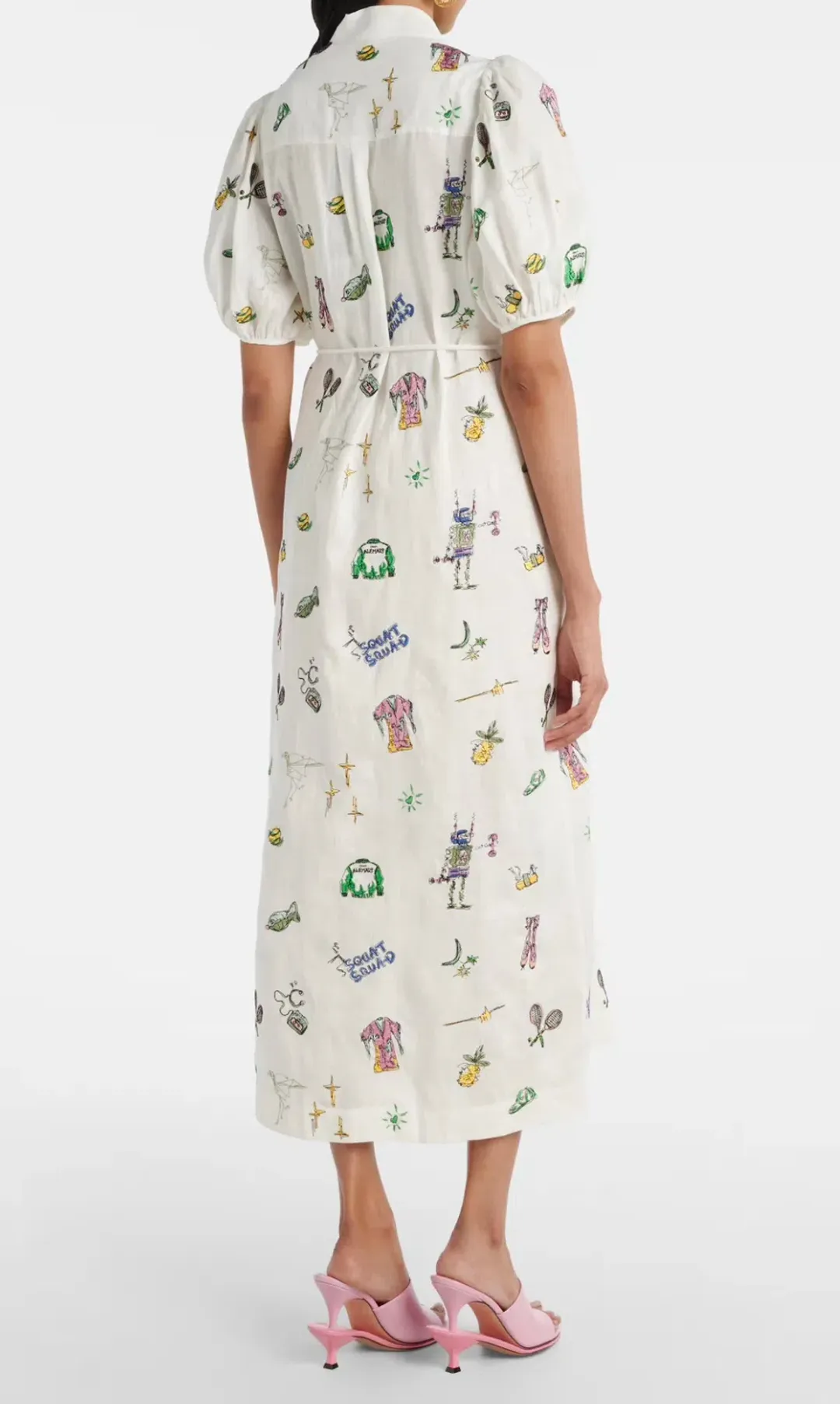 Alemais Play Embroidered Shirtdress in White Size 10 for rent on The Volte - main image