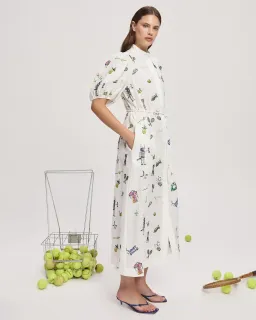 Alemais Play Embroidered Shirtdress in White Size 10 for rent on The Volte - image 6