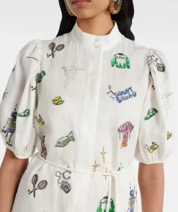 Alemais Play Embroidered Shirtdress in White Size 10 for rent on The Volte - image 3