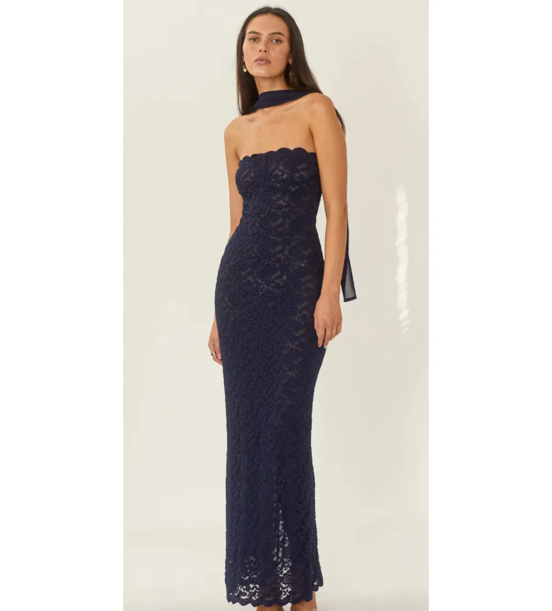Arcini Ori Meredith Navy Maxi Dress Size XS/AU 6 for rent on The Volte - main image