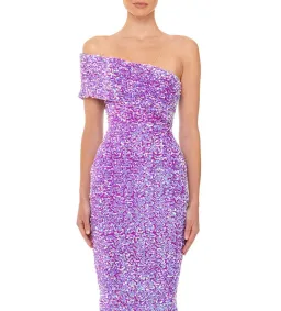 Eliya The Label Alyssa Dress in Purple Sequin Size M / AU 10 for rent on The Volte - image 4
