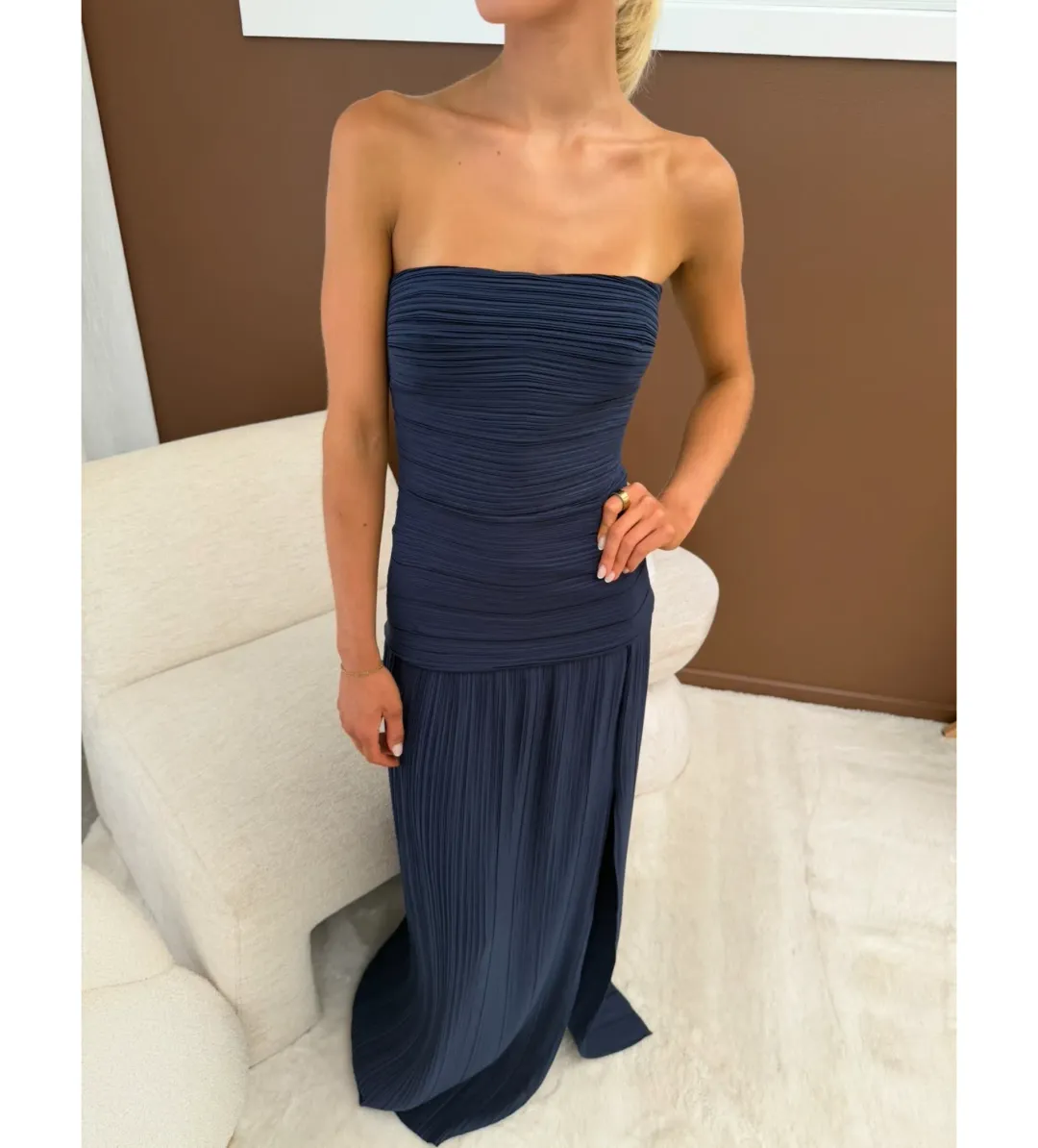 Manning Cartell Royal Debut Maxi Dress in Navy Size 8 for rent on The Volte - main image
