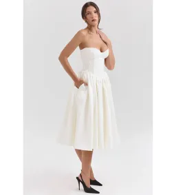 House of CB Coco dress in white  size XS/ AU 6 for rent on The Volte - image 3